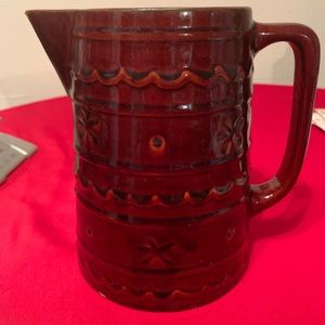 Vintage Marcrest Stoneware Pottery 64 oz Daisy Dot Pitcher